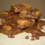 Nutella Swirl Peanut Butter Blondies 