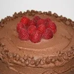 Chocolate Chip Raspberry Layer Cake 