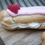 Raspberry and Custard Eclairs
