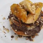 Nutella Filled Pancakes with Caramelised Banana