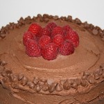 Chocolate Chip Raspberry Layer Cake 